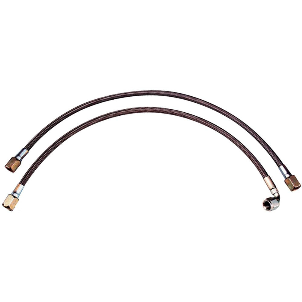 48" Stainless "Tom Cat" Brake Line w/90 Degree and Straight End